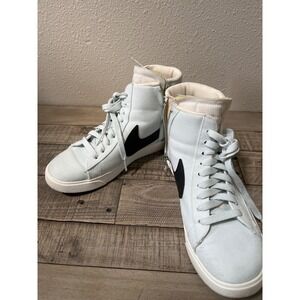 Nike Blazer Mid Rebel Light Blue Canvas High Top Sneakers 7.5